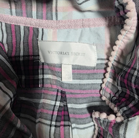 Victoria's Secret Plaid Pajama Set - Pink and Gray - Picture 3 of 5